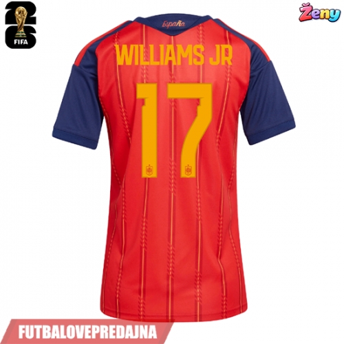 Lacne Ženy Futbalové dres Španielsko Nico Williams #17 MS 2026 Krátky Rukáv - Domáci